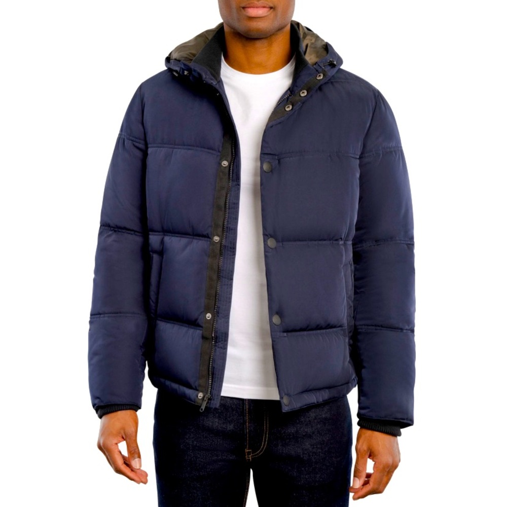 Lucky brand heavyweight puffer coat men xxl new navy